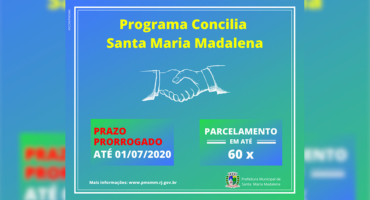 Prefeitura prorroga prazo de adesão ao Programa Concilia
