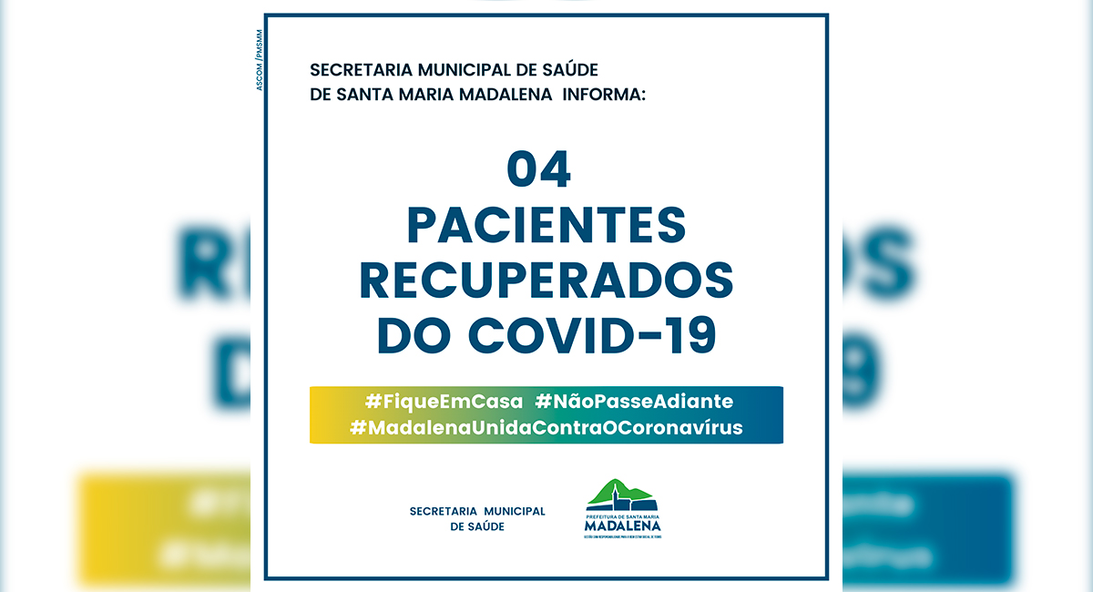 Secretaria de Saúde Informa Quatro Casos de Pacientes Recuperados do Coronavírus