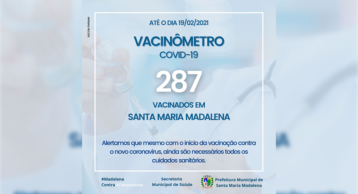 Vacinômetro - Atualizado em 19/02/21