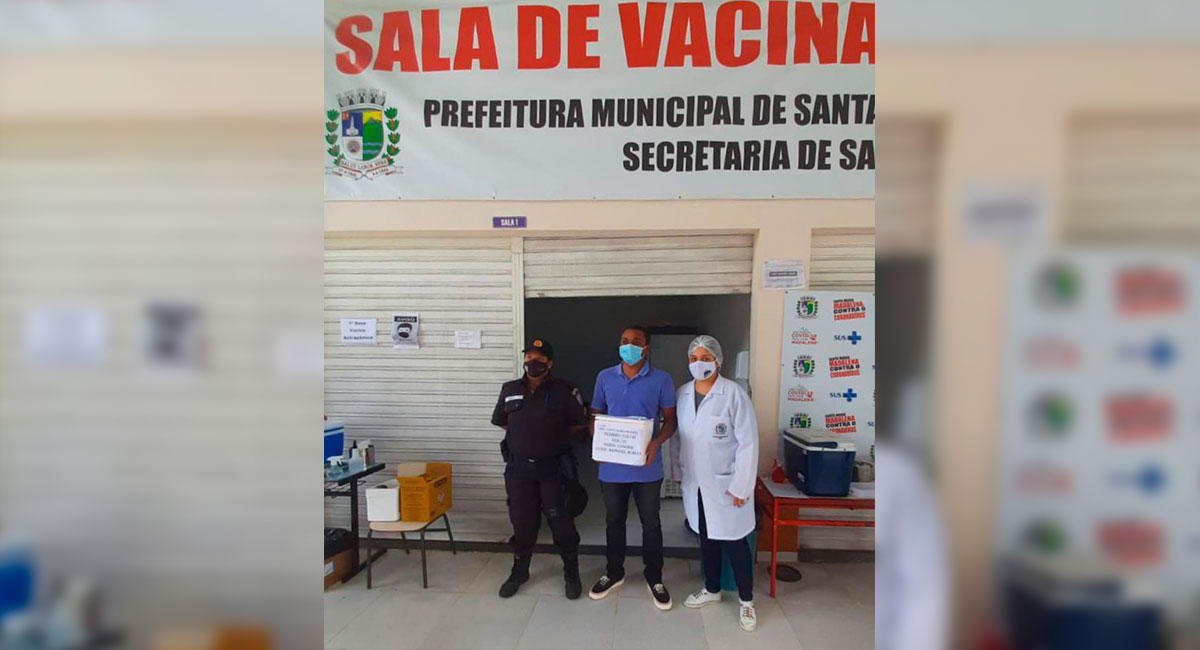 Nova remessa de vacinas contra coronavírus chega a Santa Maria Madalena