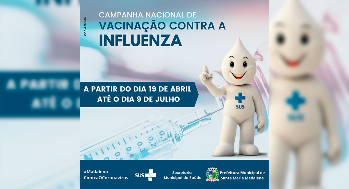 Secretaria de Saúde inicia vacinação contra Influenza a partir de segunda-feira (19/04)