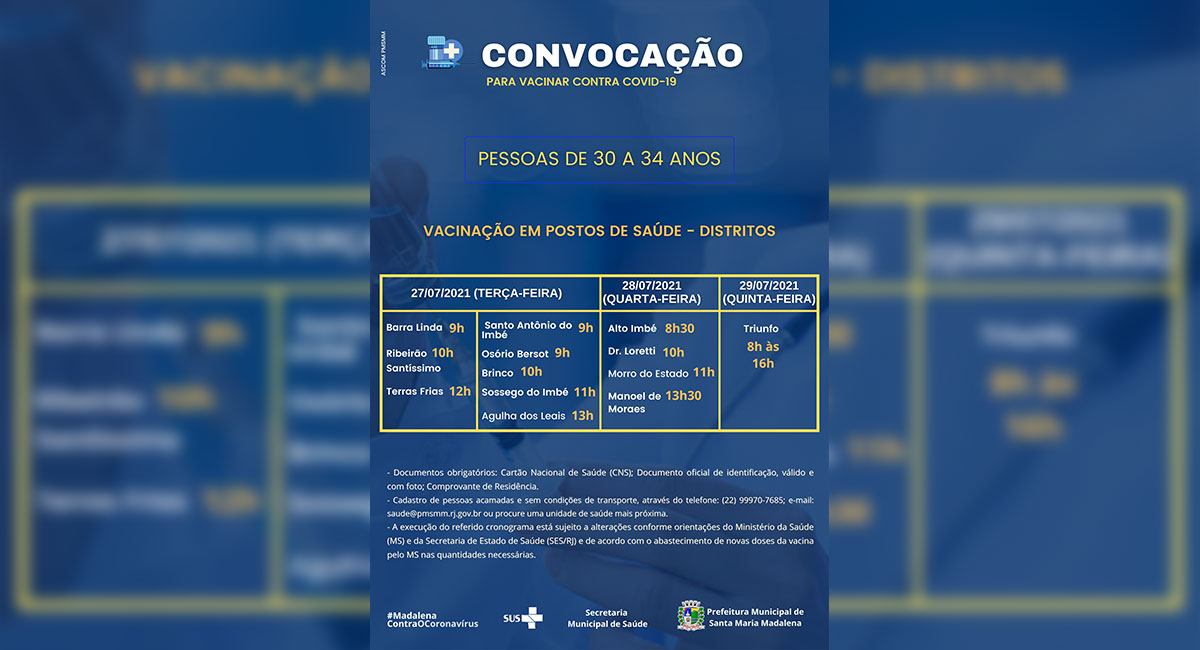 Covid-19: Pessoas entre 30 e 34 anos começam a ser vacinadas nesta terça-feira