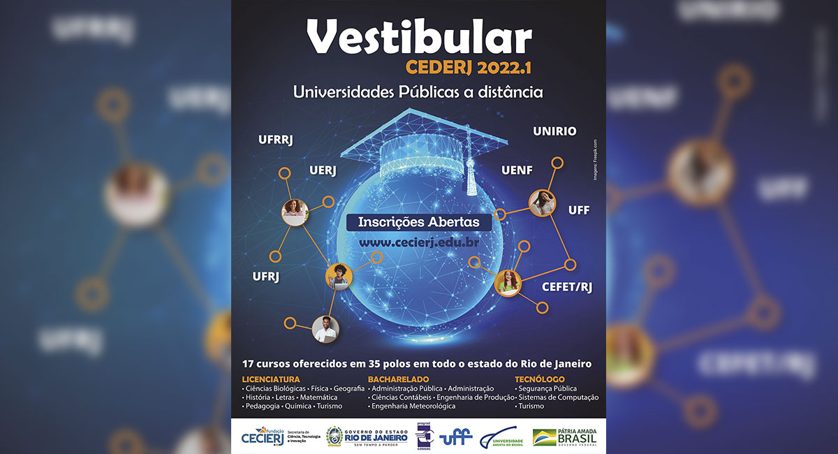 Vestibular Cederj tem mais de sete mil vagas para cursos gratuitos de graduação a distância