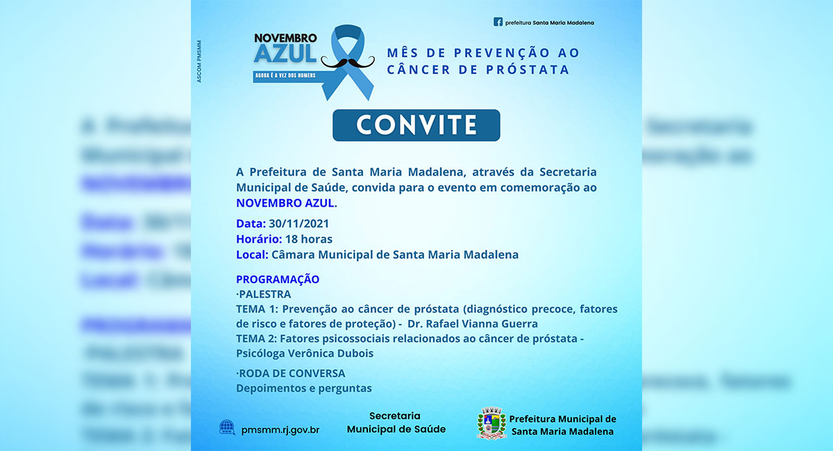Secretaria Municipal de Saúde realiza palestra em prol da Campanha Novembro Azul
