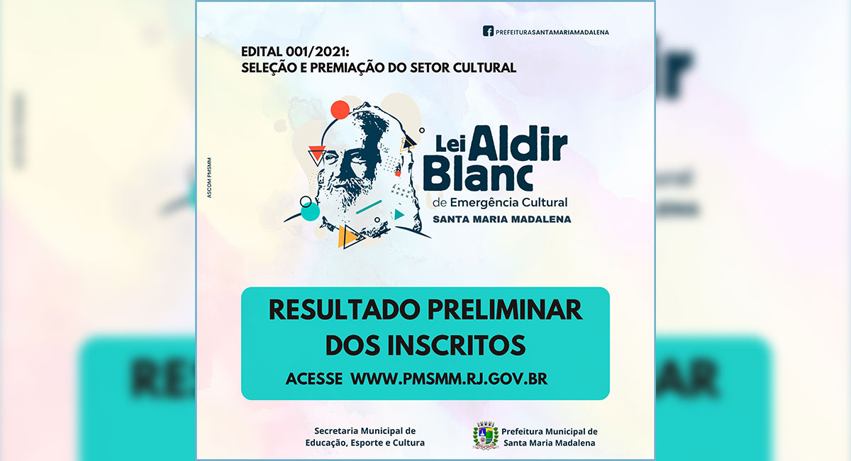 Lei Aldir Blanc - Quadro de Resultado Preliminar