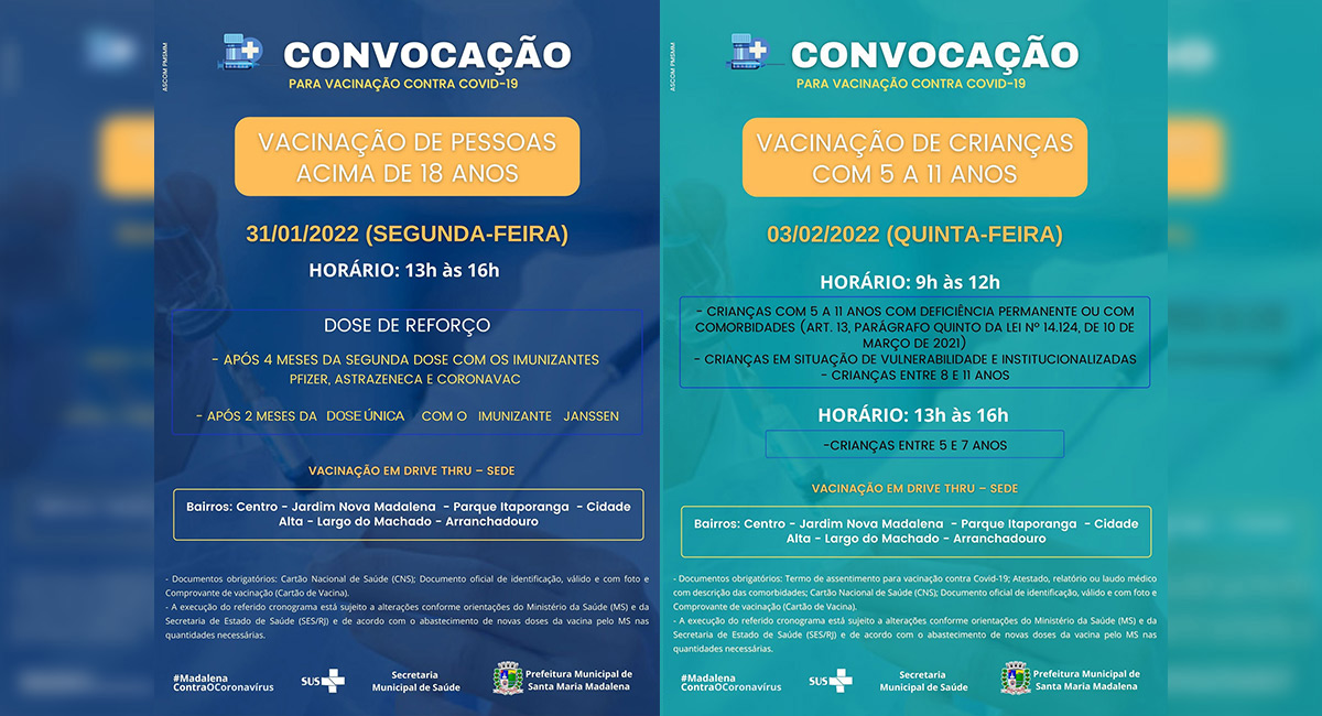 Secretaria de Saúde anuncia novo cronograma de vacinação contra Covid-19
