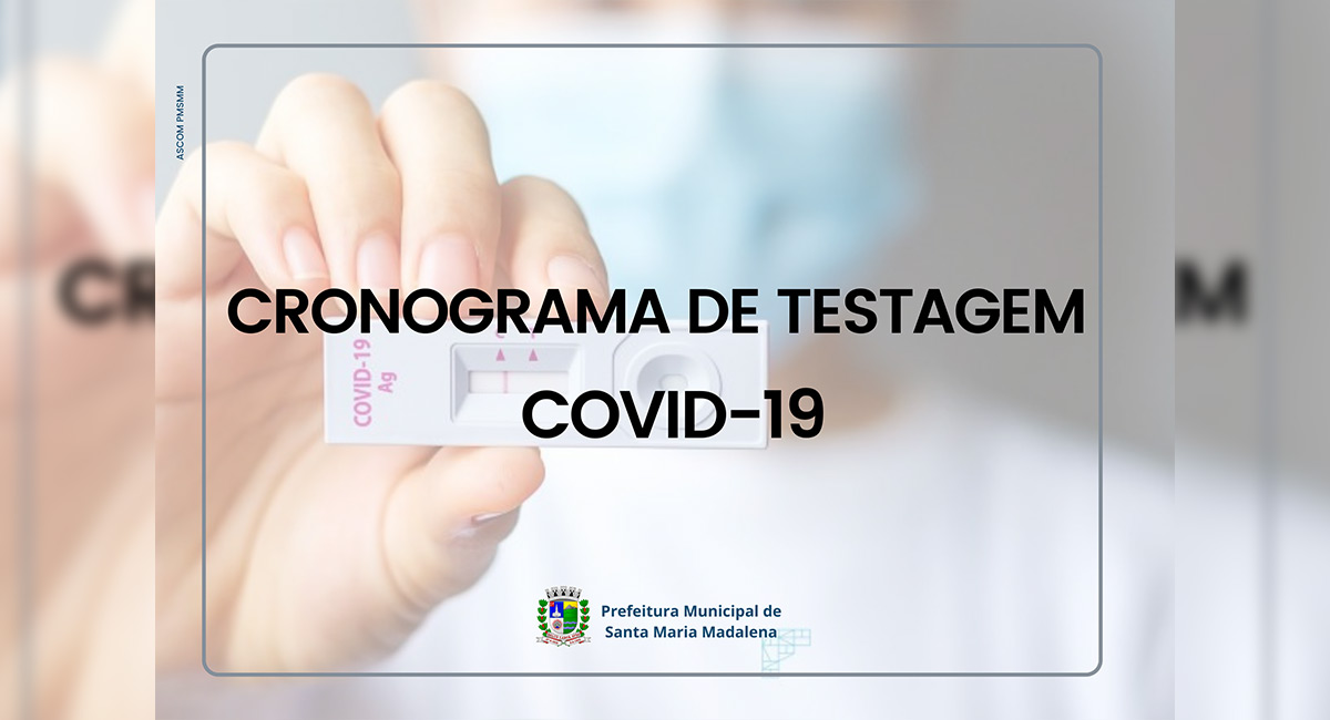 Saúde atualiza o cronograma de testagem para Covid-19