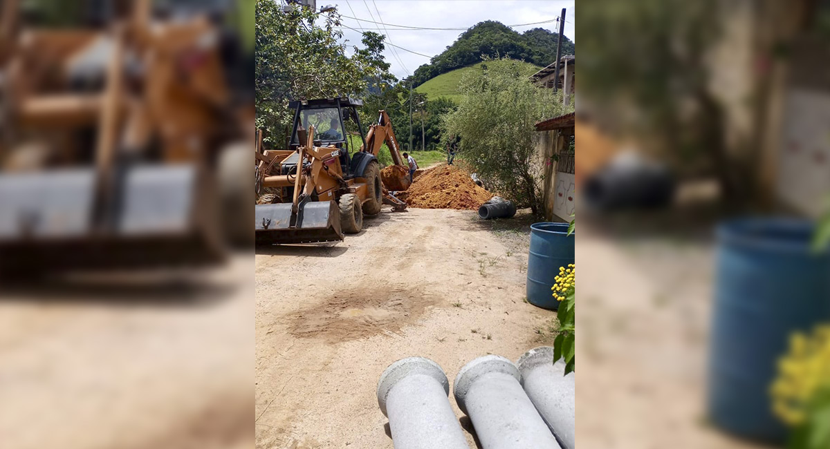 Obras de drenagem e pavimentação em Osório Bersot