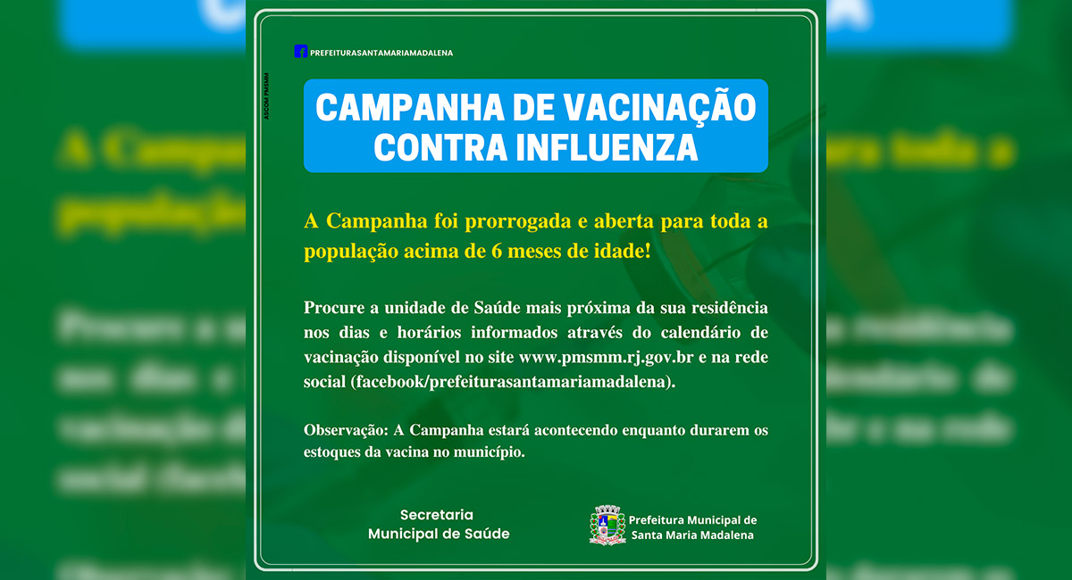 Vacina contra Influenza é liberada para população em geral
