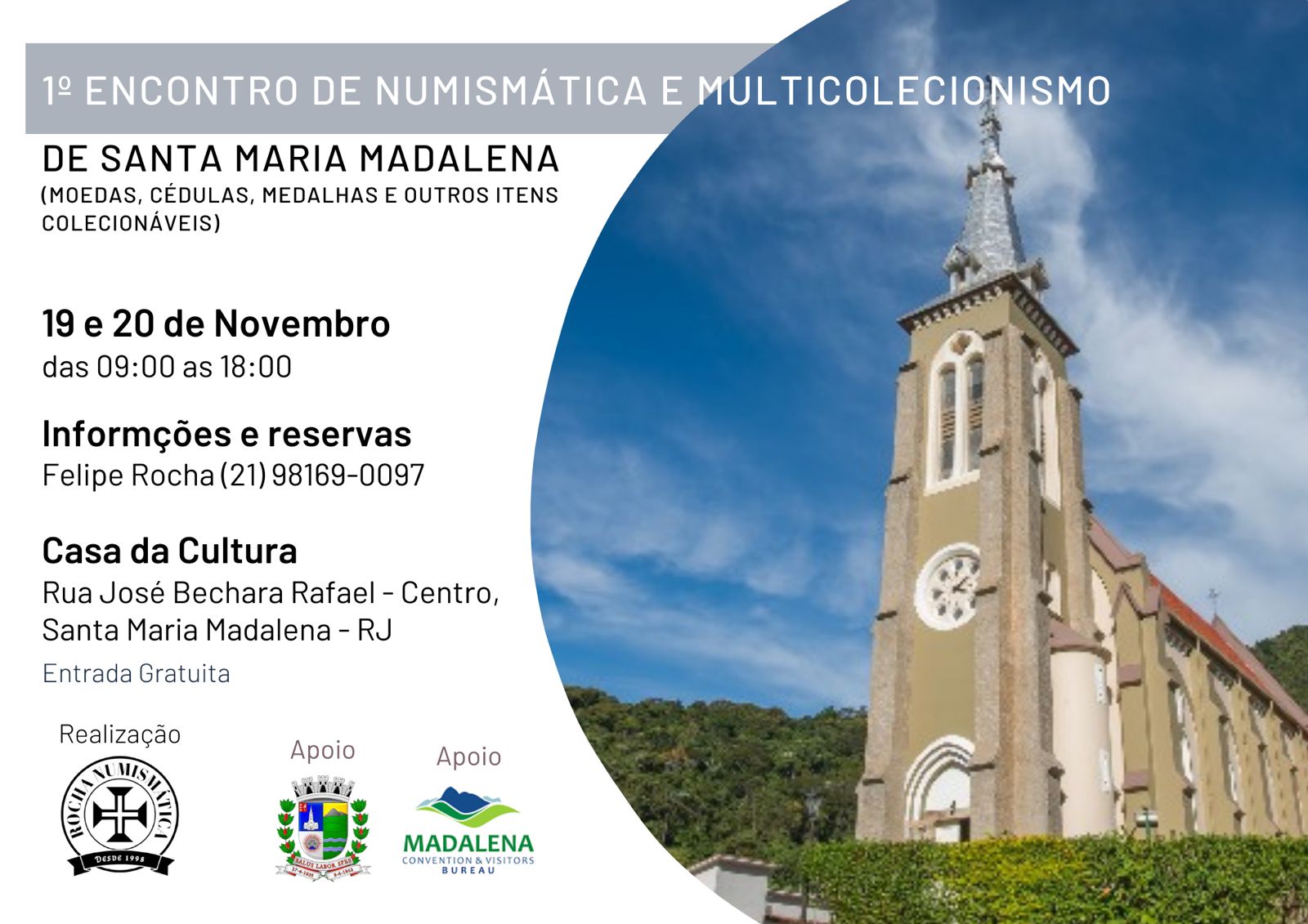 1º Encontro de Numismática e Multicolecionismo de Santa Maria Madalena