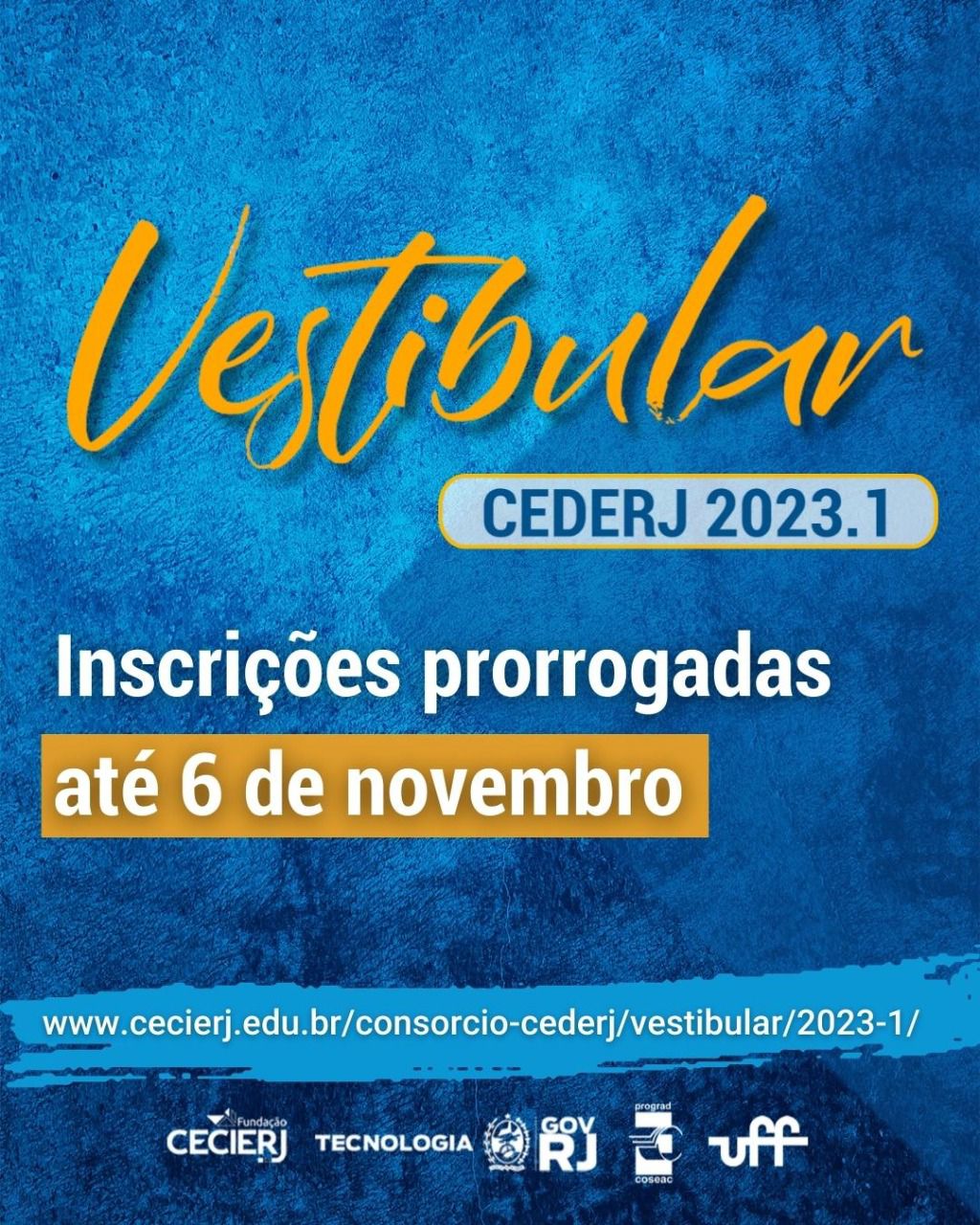 Prorrogação do Vestibular Cederj 2023.1