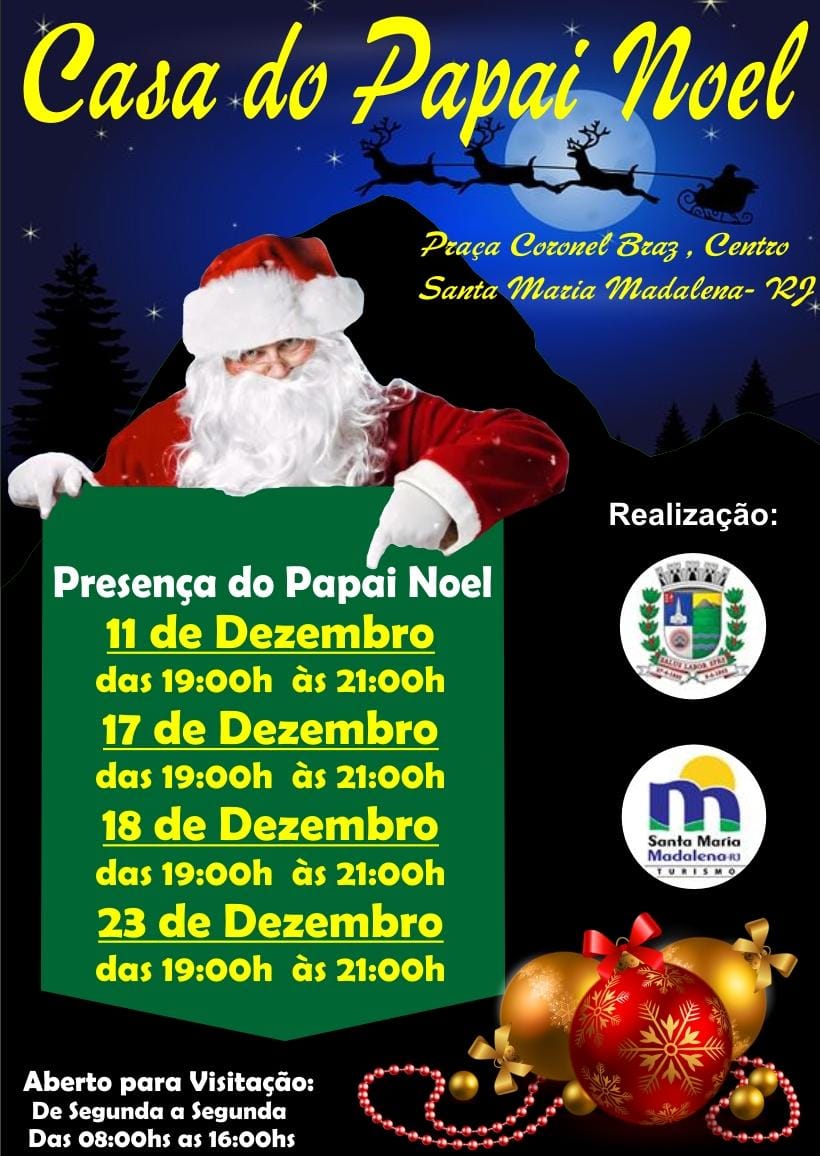 Casa do Papai Noel está aberta para visitação
