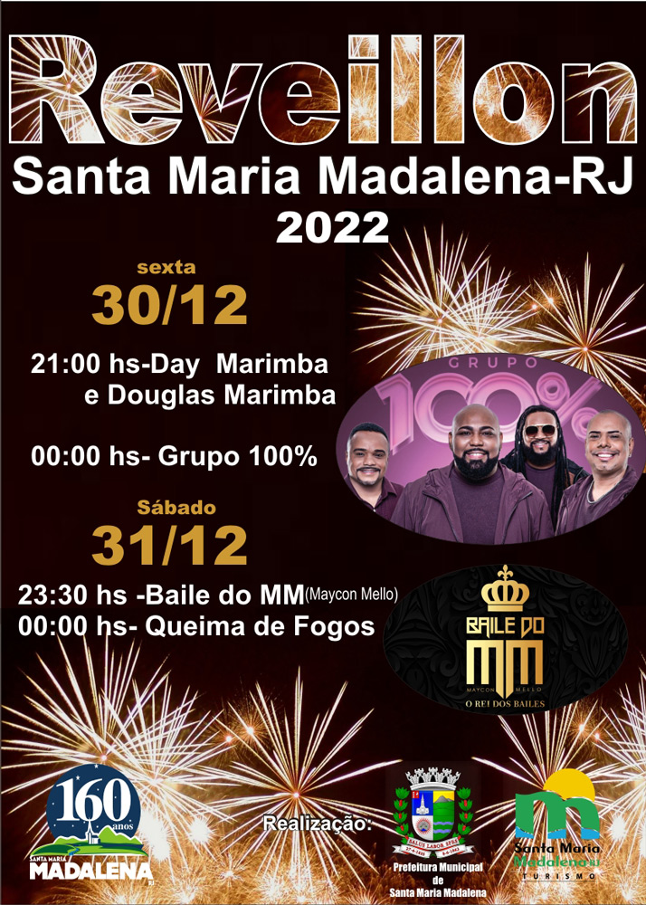 Prefeitura de Santa Maria Madalena divulga atrações do Réveillon