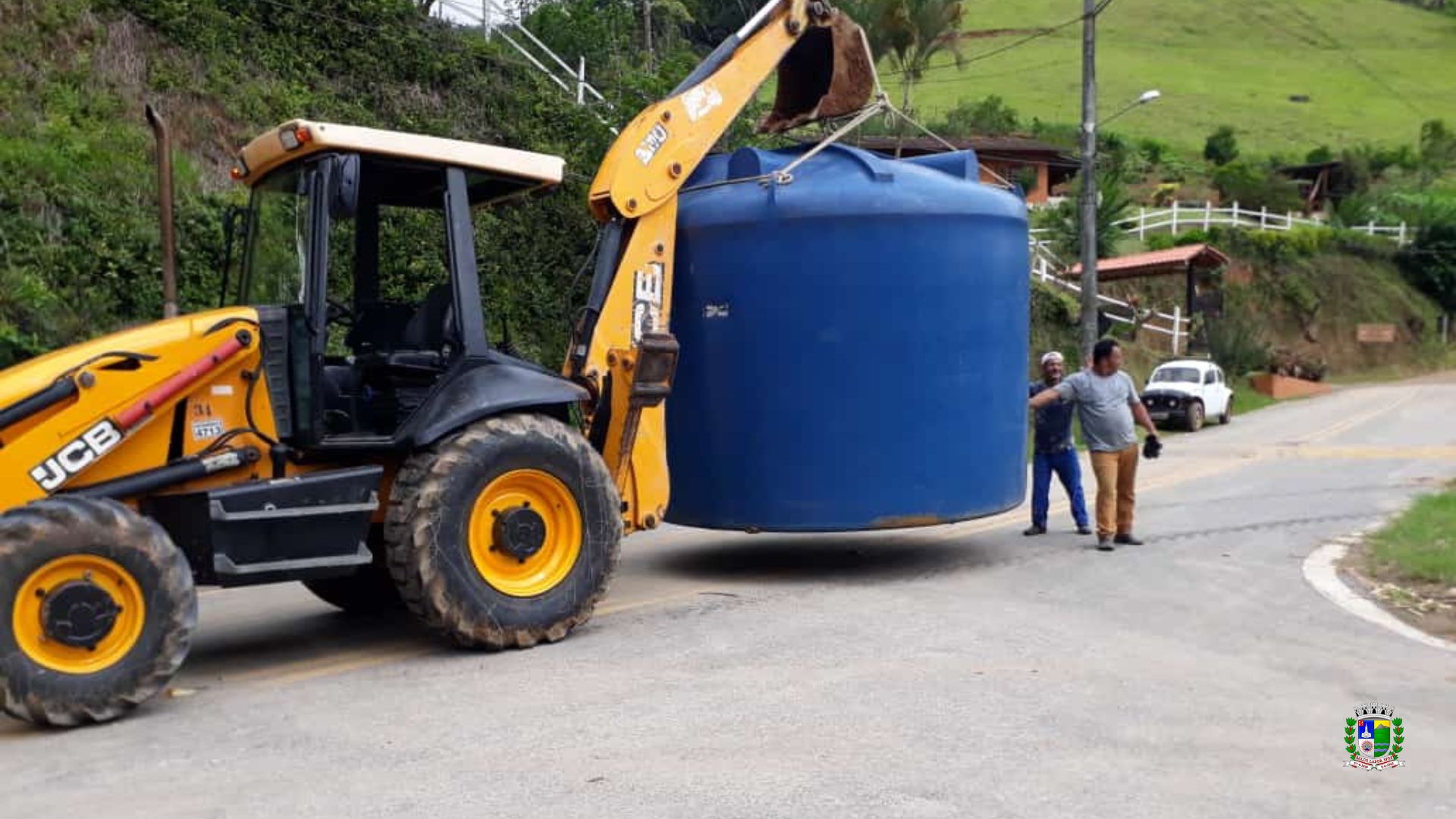 Entregara do novo reservatório para abastecimento de água em Terras Frias