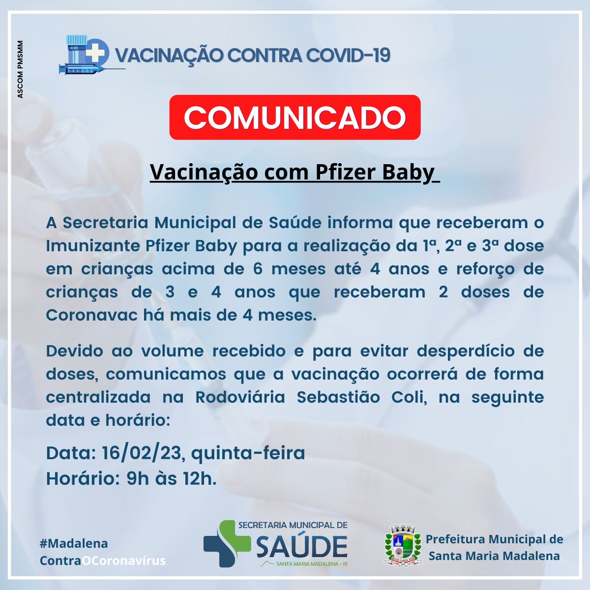 Vacinação com Pfizer Baby