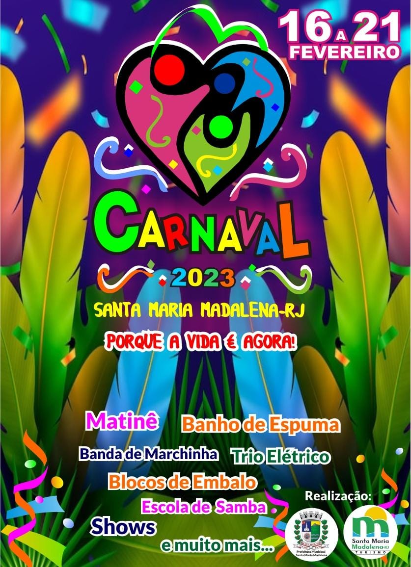 Vem aí o carnaval de Santa Maria Madalena 2023. Confira a programação