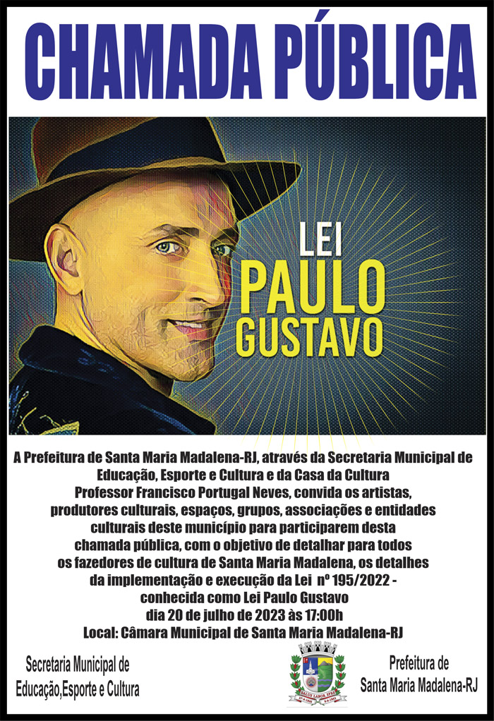 Chamada Pública Lei Paulo Gustavo