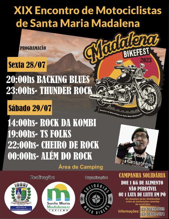 XIX Encontro de Motociclistas de Santa Maria Madalena