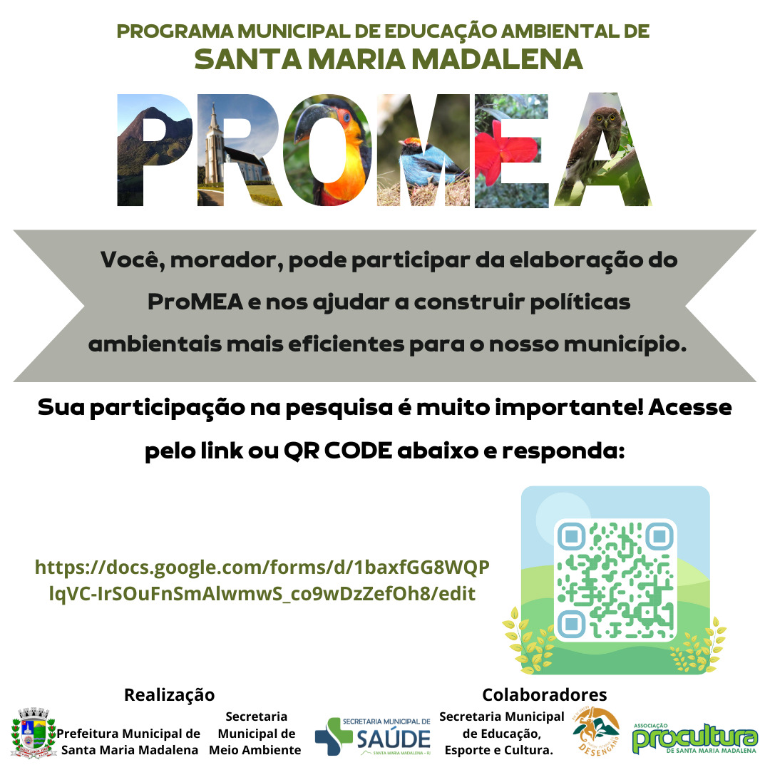 Torne-se parte da mudança: Contribua para o Programa Municipal de Educação Ambiental de Santa Maria Madalena