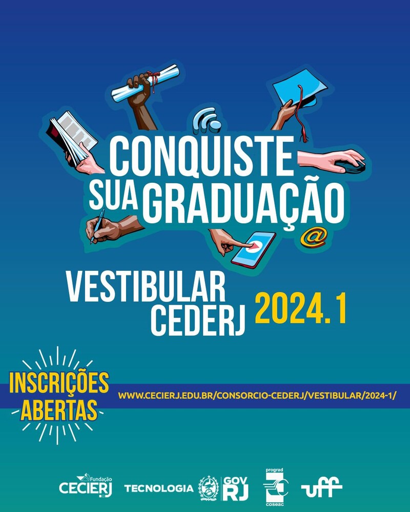 Inscrições abertas para o Vestibular Cederj 2024.1