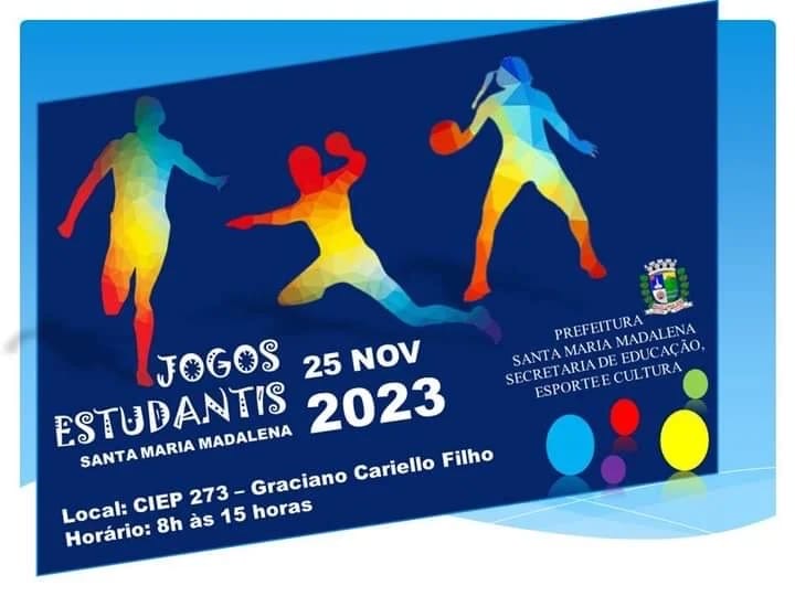 Jogos Estudantis de Santa Maria Madalena acontece neste sábado, dia 25