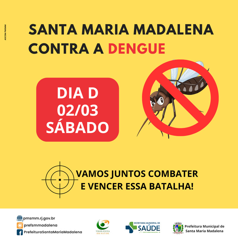 Prefeitura promove Dia D contra Dengue neste sábado (2)