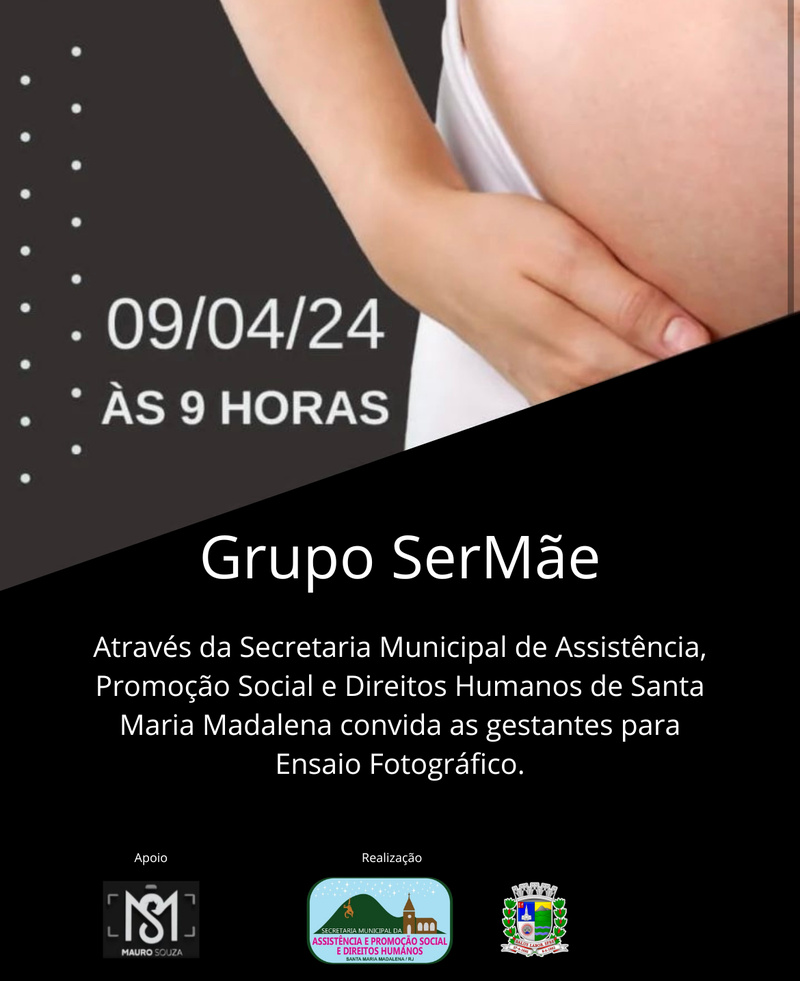 Secretaria de Assistência Social promove ensaio fotográfico para gestantes do CRAS