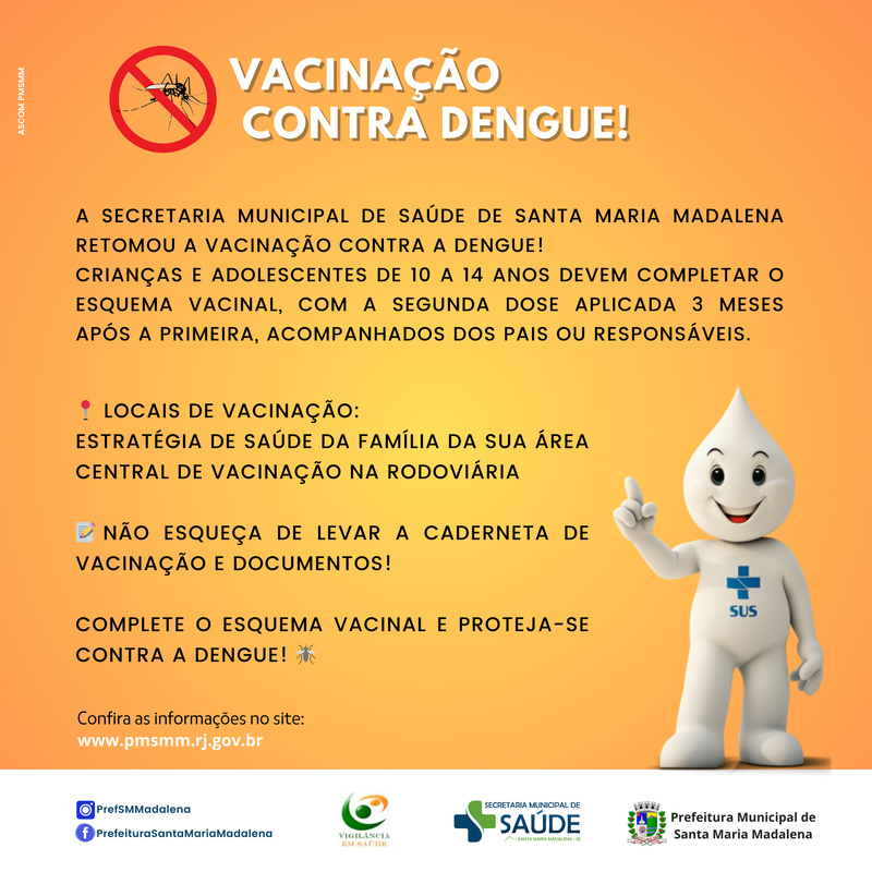 Vacinação contra Dengue: Complete seu esquema vacinal!