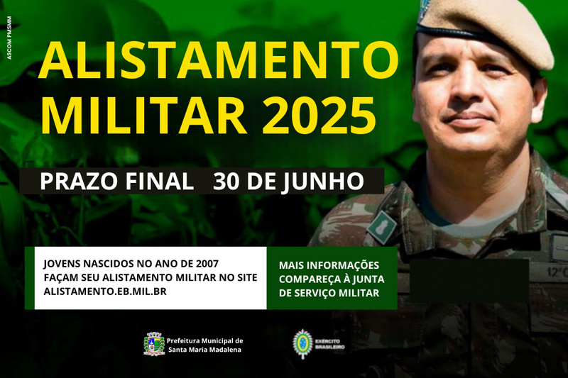 Alistamento militar 2025: Inscrições vão até o dia 30 de junho