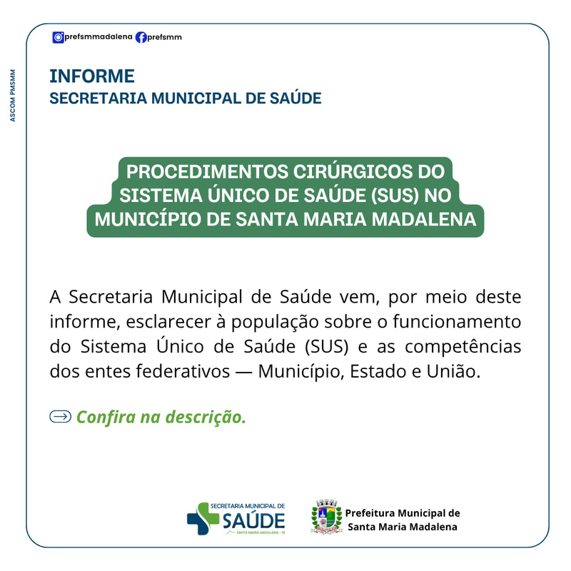 Informe sobre funcionamento do SUS