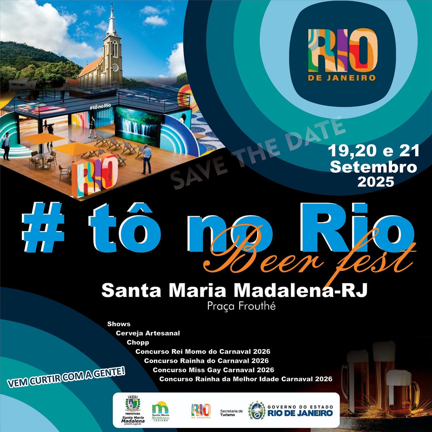 Santa Maria Madalena recebe o "Tô no Rio Beer Fest" em setembro