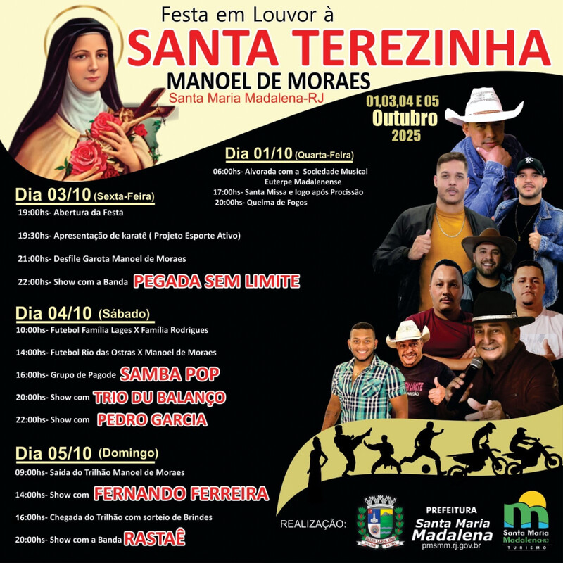 Festa em Louvor à Santa Terezinha em Manoel de Moraes