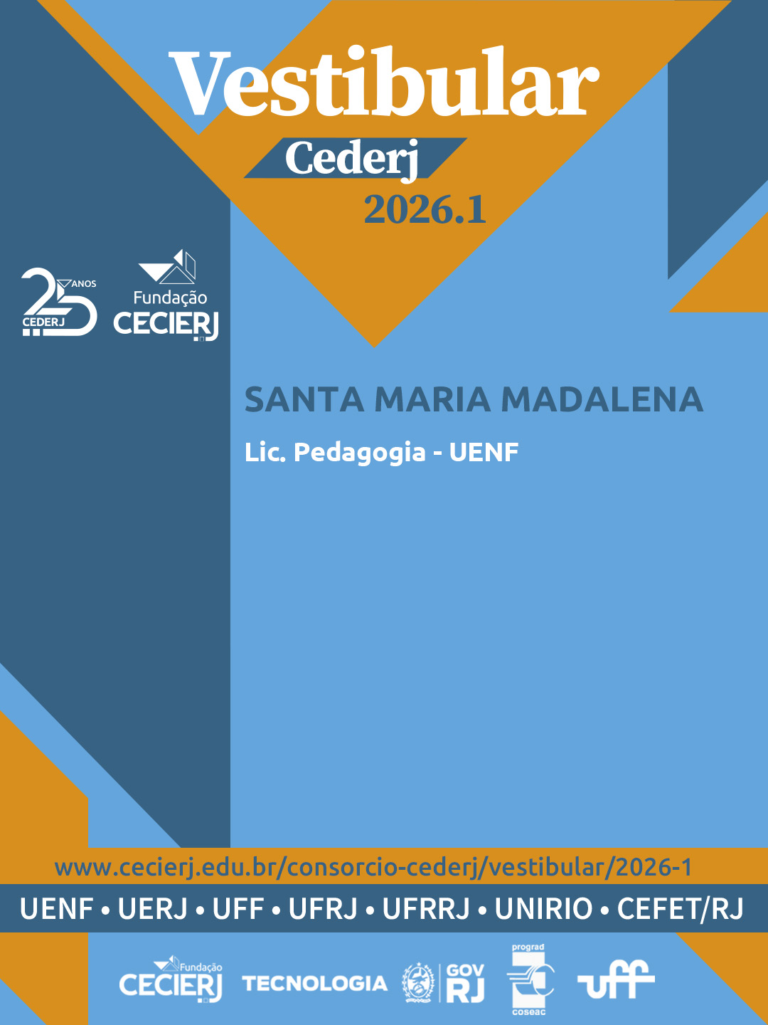 Vestibular Cederj 2026.1 - Inscrições abertas