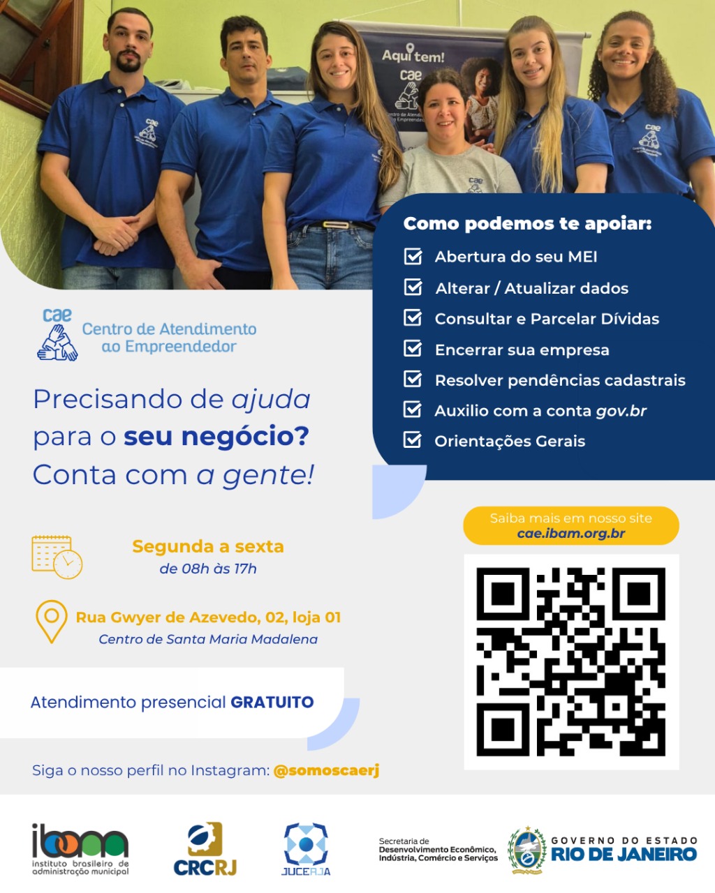 Empreendedores de Santa Maria Madalena agora contam com apoio especializado do CAE