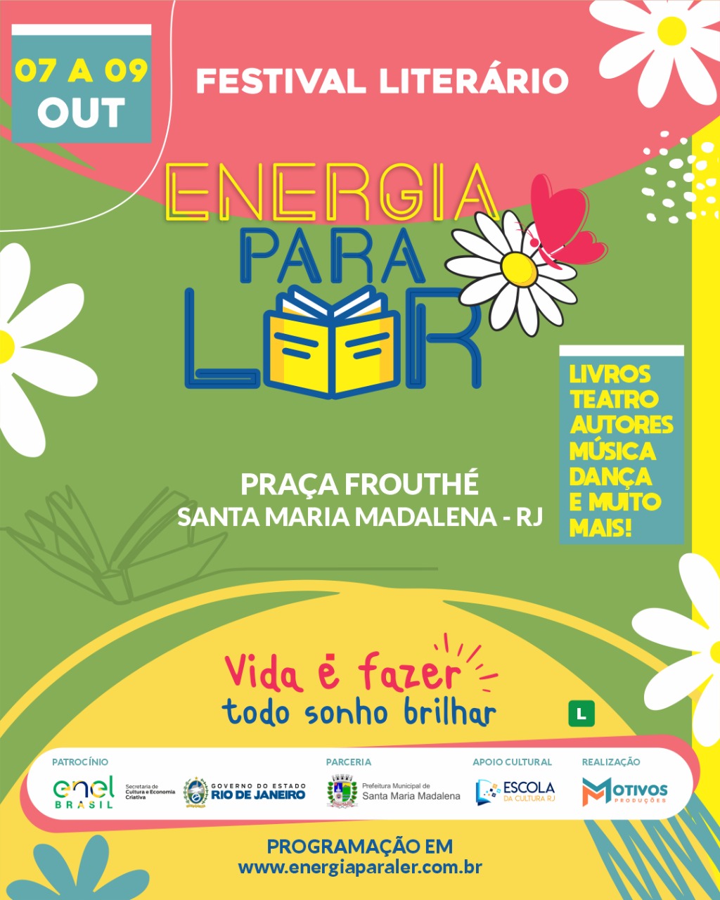 Santa Maria Madalena recebe Festival Literário Energia para Ler com programação cultural intensa