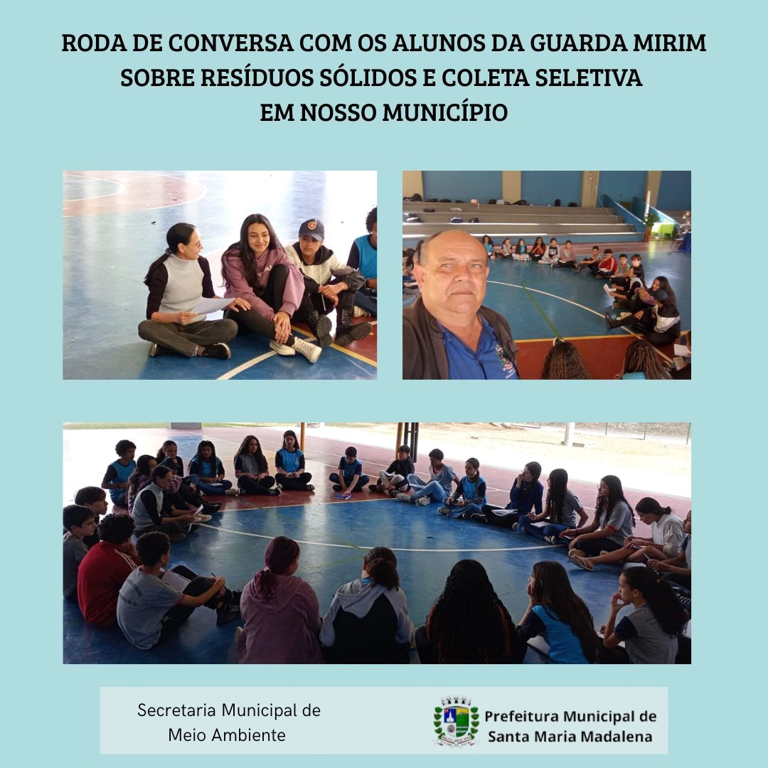 Educação ambiental é tema de ação no CIEP 273 Graciano Cariello Filho com alunos da Guarda Mirim