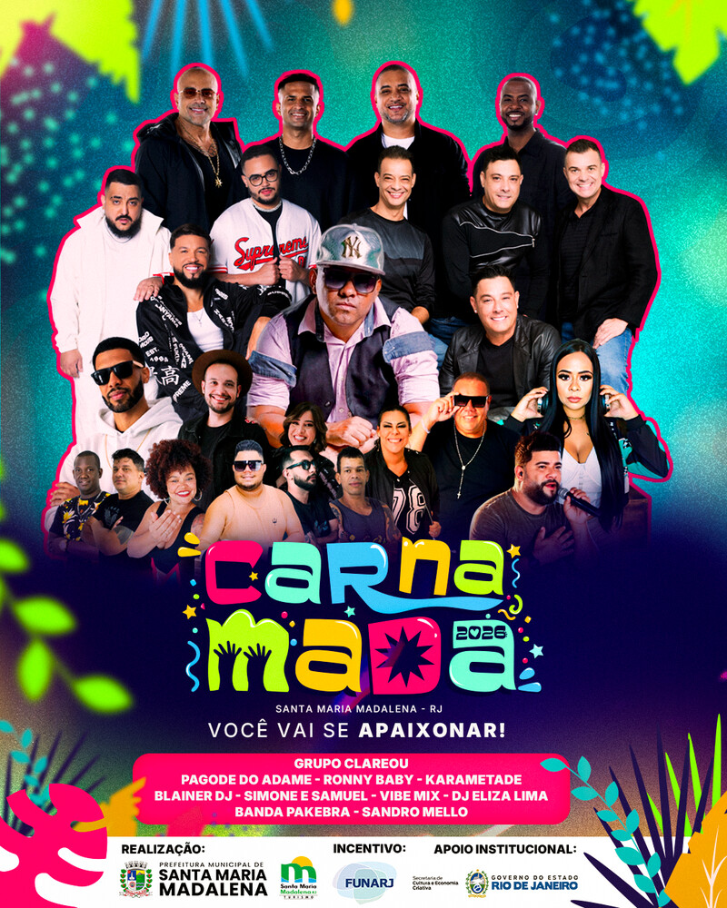 Carnaval 2026: Prefeitura divulga programação oficial do CarnaMada