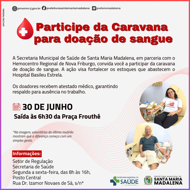Caravana de Doação de Sangue: Faça parte dessa corrente do bem!