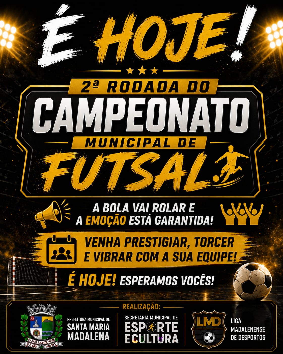 2ª rodada do Campeonato Municipal de Futsal acontece nesta sexta-feira, 21 de agosto